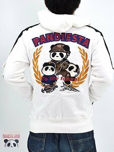 To the Future切替パーカー◆PANDIESTA JAPAN ホワイトXXLサイズ 592888 パンディエスタジャパン パンダ ミリタリー スウェット