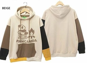 PANCAMDA クレイジープルパーカー◆PANDIESTA JAPAN ベージュXXLサイズ 592365 パンディエスタジャパン パンダ アウトドア