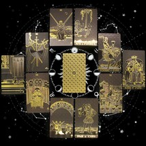 タロットカード「Gold Foil TAROT/ゴールド・フォイル 金箔タロット ※海外製」 tface-g 【タグ：グッズ、占い】_画像9