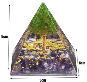 「クリア・ピラミッド　生命の木」　 tface-g 【タグ：グッズ、占い、お守り、スピリチュアル、インテリア】
