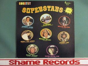 VA ： Country Superstars LP (( Country カントリー C&W / ヒルビリー / ブルーグラス / Johnny Cash / Jerry Lee Lewis