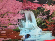 14OH3051 インテリア 音の出る絵　自然風景　滝春の風景　置物　オブジェ　_画像2