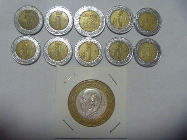 激安正規品 メキシコ 大型コイン 20ペソ硬貨10枚 古銭 外国貨幣 同梱