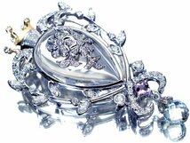 【ジュエリー極】クリスティーナハン 極上品 極上ダイヤモンド1.74ct＆アクアマリン他 超高級K18WG＆K18YGヘッドh5490vlml【送料無料】_画像3