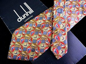 ♪今週の特売980円～♪1438♪良品【dunhill】ダンヒル【鳥 動物 ｄロゴ 柄】ネクタイ♪