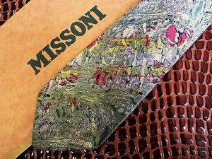 * now week. bargain sale *1977* high class brand [ Cara pattern ]* Missoni [ art design pattern ] necktie *