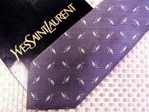 【在庫処分セール】●特売●FK0150●【YSL】サンローラン【刺繍 葉っぱ 植物 柄】ネクタイ●