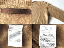 HONOR GATHERING オナーギャザリング SOFT WOOL KID MOHAIR MIX YARN KNIT キッドモヘヤ ウール クルーネックニット セーター L ベージュ_画像8