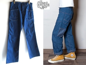 新品タグ付 GERUGA ゲルガ GR-P-72B WORK DENIM PANTS ホースハイドレザーポケット ワークデニムパンツ W32 元ケルト&コブラ CELT&COBRA