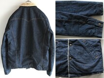 美品 Dragon Ash 降谷建志さん/Kj着 COOTIE クーティ― Denim Cattleman Jacket ボアデニムジャケット ランチコート M インディゴ 濃紺_画像2