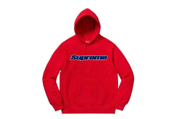 Supreme Chenille Hooded Sweatshirt Red M 新品未使用　タグ付