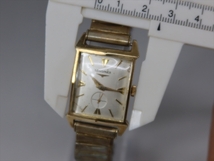 【Z】 LONGINES ロンジン 腕時計 スクエア 手巻き スモセコ 10K GOLD 稼働品_画像7