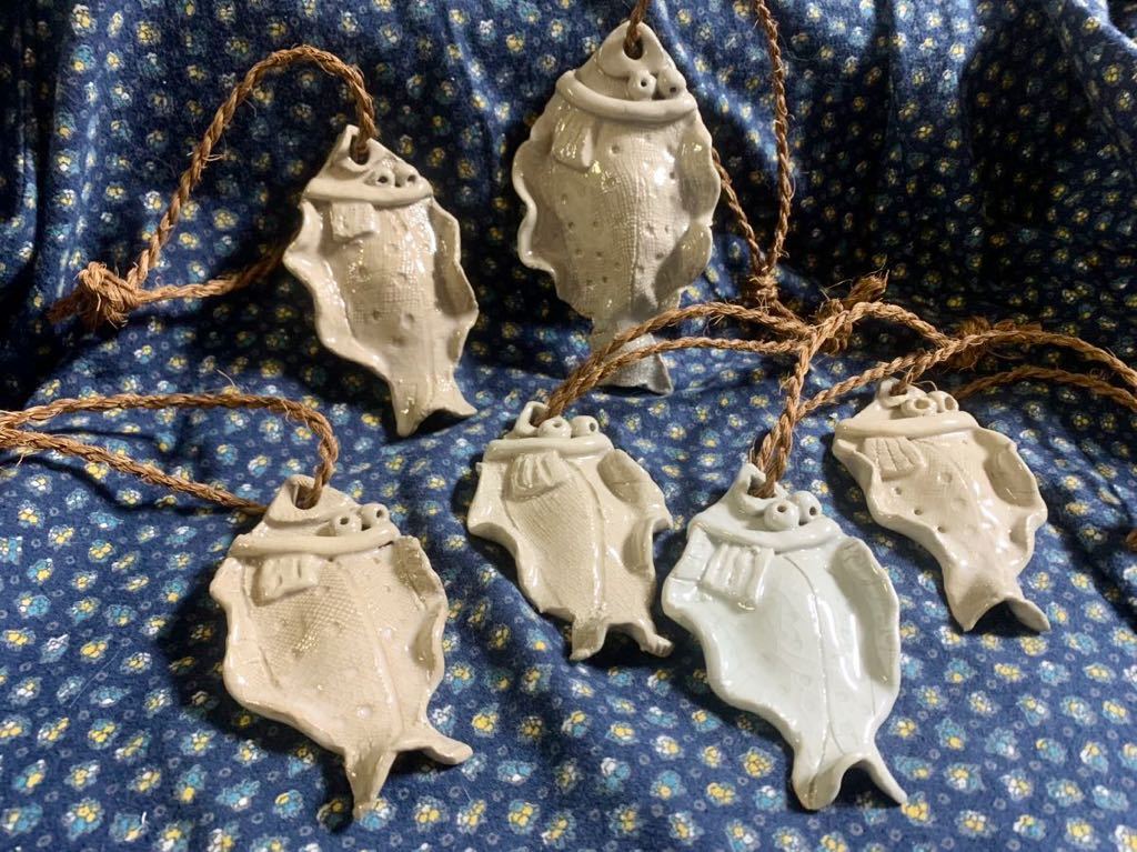 Display Hängende Flunder Keramik Flunder Ornament, Handgefertigte Artikel, Innere, Verschiedene Waren, Ornament, Objekt