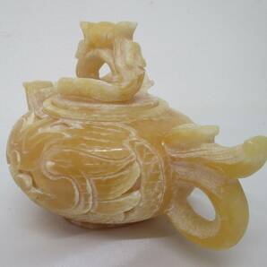 中国美術 中国茶器 急須 湯呑 4客 材質不明 茶道具の画像6