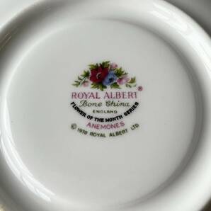 Royal Albert フラワーオブマンス 3月 アネモネ カップ＆ソーサー 英国 英国アンティーク 美品 Aの画像10