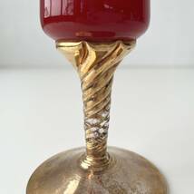 MURANO GLASS ムラーノ ガラス グラス ワイングラス インテリア 置物 イタリア アンティーク_画像6