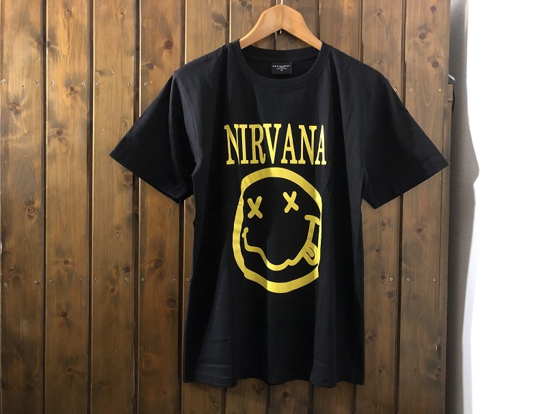 希少! 90s NIRVANA スマイリーTシャツ L バンド ヴィンテージ バンT