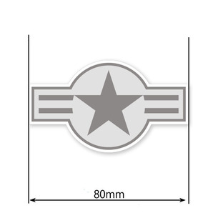 国籍マーク ステッカー アメリカ ロービジ 大(横幅80mm) 2枚セットの画像2