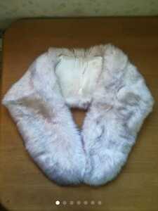  fake fur stole ( light purple )* special price 