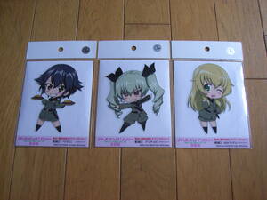  Girls&Panzer fuel filler opening sticker Anne tsio high school 3 point set 