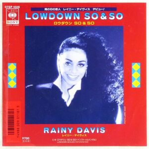 ■レイニー・デイヴィス(Rainy Davis)｜ロウダウンSO & SO(LOWDOWN SO & SO)／（インスト） ＜EP 1987年 見本盤・日本盤＞