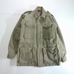 F□80年代 Banana Republic バナナリパブリック ミリタリー ジャケット カーキ 緑系 (L) 中古 古着 k8461