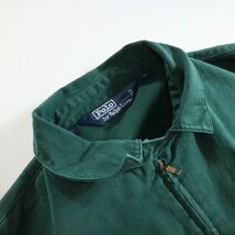 F□90年代 Polo Ralph Lauren ポロラルフローレン スイングトップ ジャケット アウター グリーン 緑色 (XL) 中古 古着 k8766_画像8
