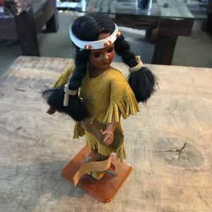 oglala sloux Indians インディアン人形 目つぶり インディアン ビンテージ レトロ ドール 人形 Carlson Dolls