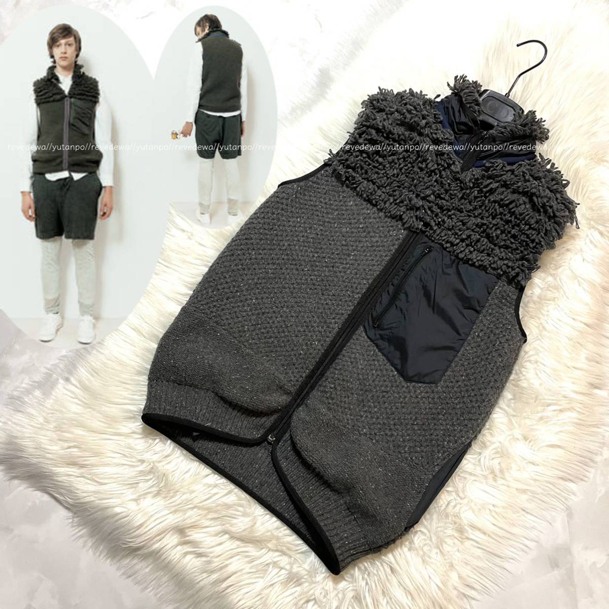 レア品 sacai ニットベスト トップス ベスト/ジレ guide-ecoles.be
