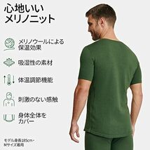 Men's Merino T- Shirt 1 pack M Green 1-pack_画像2