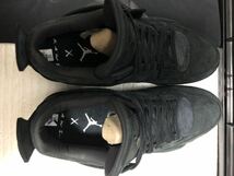 希少 ■ KAWS NIKE AIR JORDAN 4 RETRO BLACK カウズ ナイキ エアジョーダン4 レトロ ブラック/ブラック 930155-001 スニーカー 29cm us11_画像6