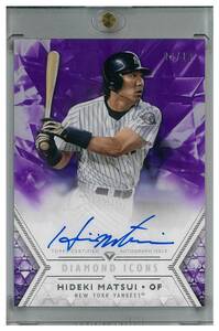 松井秀喜 2018 TOPPS DIAMOND ICONS PURPLE AUTO /10 直筆サイン