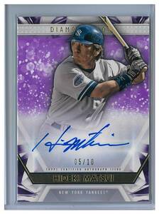 松井秀喜 2019 TOPPS DIAMOND ICONS PURPLE AUTO /10 直筆サイン