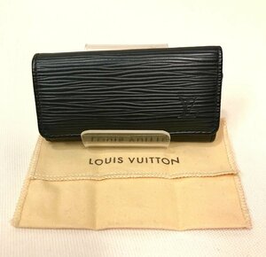 qob.YMX12　LOUIS VUITTON　ルイヴィトン　ミュルティクレ4　Ｍ63822　4連キーケース　エピ　ブラック　袋付き