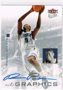 2007-08 NBA Fleer Ultra Autographics Blue #AU-BR Ronnie Brewer Auto Autograph フレア ウルトラ ロニー・ブリュワー 直筆サイン