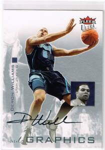 2007-08 NBA Fleer Ultra Autographics Black #AU-WI Deron Williams Auto Autograph フレア ウルトラ デロン・ウィリアムス 直筆サイン