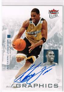 2007-08 NBA Fleer Ultra Autographics Blue #AU-AJ Antawn Jamison Auto Autograph フレア ウルトラ アントワン・ジェイミソン 直筆サイン