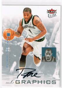 2007-08 NBA Fleer Ultra Autographics Black #AU-RM Rashad McCants Auto Autograph フレア ウルトラ ラシャード・マキャンツ 直筆サイン