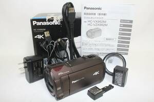■元箱入り美品■ Panasonic パナソニック 4K ビデオカメラ VX992M 64GB 光学20倍ズーム カカオブラウン HC-VX992M-T (1278)