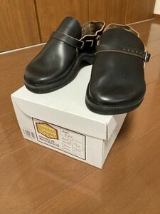 国内正規品 FERNAND LEATHER フェルナンドレザー MIDDLE ENGLISH MENS ミドルイングリッシュ オーロラシューズ スリッポン US7.5E ブラック