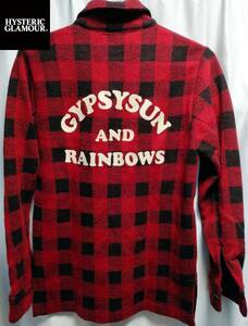 первый период Vintage HYSTERIC GYPSYSUN AND RAINBOWS проверка рубашка 