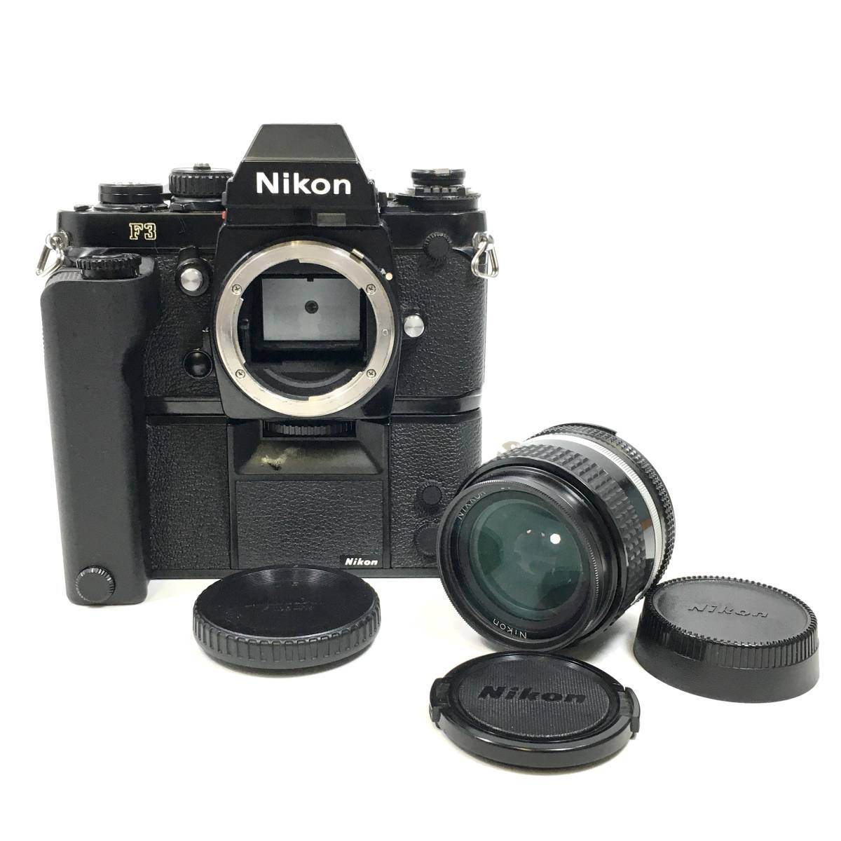 Nikon F3 モータードライブ　レンズ付き フィルムカメラ カメラ 家電・スマホ・カメラ タイムセール中