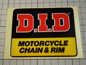 D.I.D MOTORCYCLE CHAIN & RIM ステッカー (98×77mm) DID ダイドー チェーン 大同工業