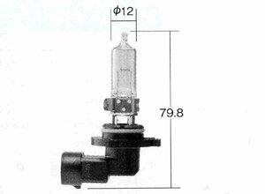 タクティー ハロゲン前照灯用 バルブ ハイルックス 9006Ｊ 品番[ Ｖ91193008 ] 形/色 Ｔ12 一般ヘッドランプ用 １個