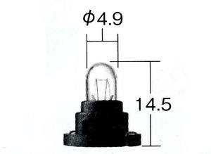 タクティー 計器灯 表示灯用 (パネル ジグナルランプ) ウェッジベース 品番[ Ｖ91191155 ] 形/色 Ｔ4.7 タコメーター用 １個