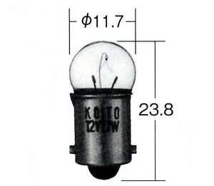 タクティー 計器灯 表示灯用 (パネル ジグナルランプ) 品番[ Ｖ91191102 ] 形/色 Ｇ10 一般メーター用 １個
