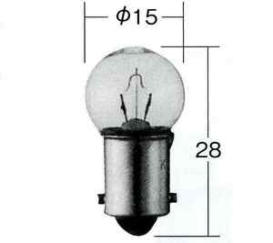 タクティー 計器灯 表示灯用 (パネル ジグナルランプ) 品番[ V91191114 ] 形/色 G14 イエロー 一般用（ヤマハ、他） １個