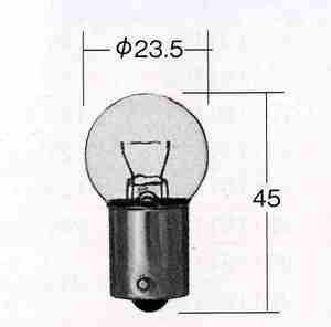 タクティー 方向指示灯 後尾灯 表示灯用 (フラッシャー バック シグナルランプ) 品番[ Ｖ91191400 ] 形/色 Ｇ23 一般用 １個
