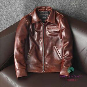 * special price leather jacket cow leather Single Rider's original leather leather jacket kau hyde car coat bike jacket men's fashion S~5XL