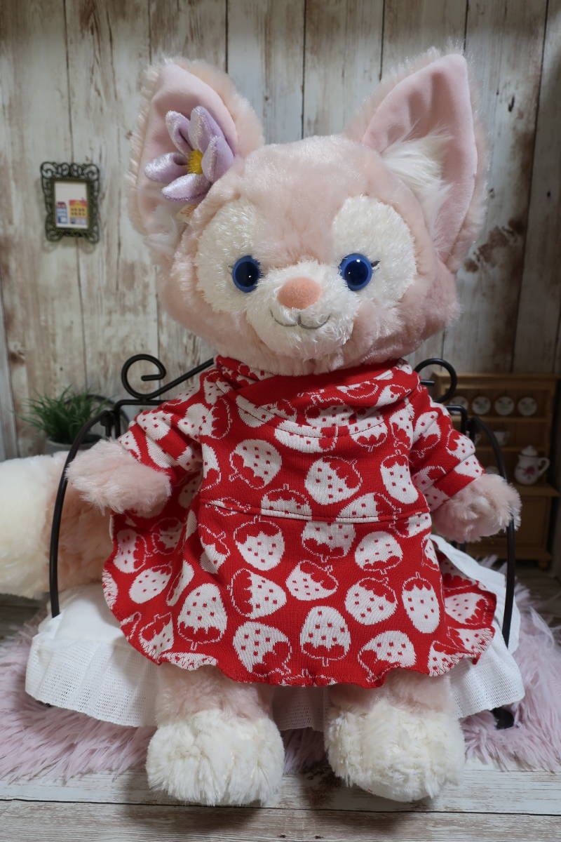 Strawberry/Red Lina Belle S Size Costume Stuffed Animal Clothes Handmade Hoodie-style Dress, character, Disney, ShellieMay